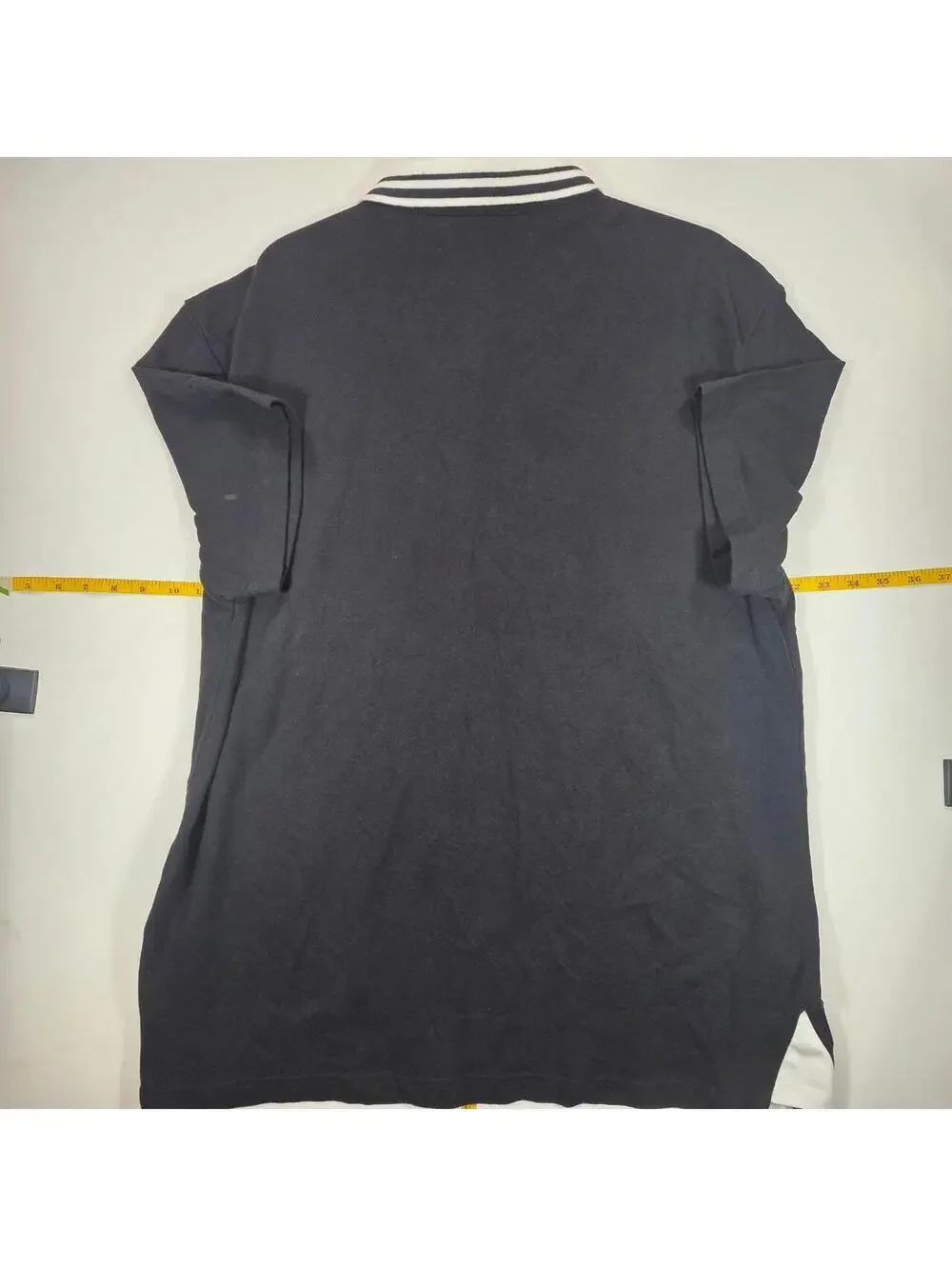 True Religion Men's Black and Grey Polo-shirt